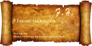 Florea Hajnalka névjegykártya